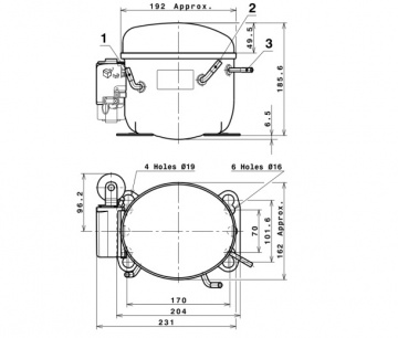 Compresor frigorific Cubigel ML80FB (R404a)